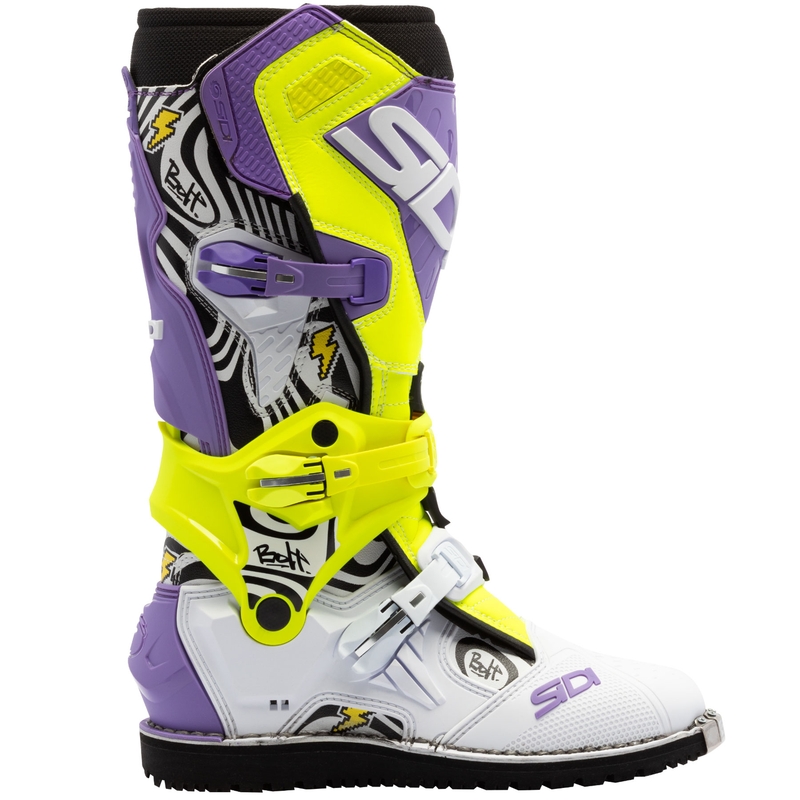 Motorcykelstøvler SiDi Crossair HD End BB002 lilla-gul-hvid