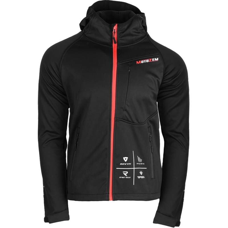 Softshelljakke MotoZem Racing Team sort-rød