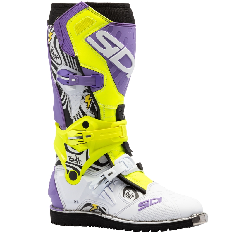 Motorcykelstøvler SiDi Crossair HD End BB002 lilla-gul-hvid