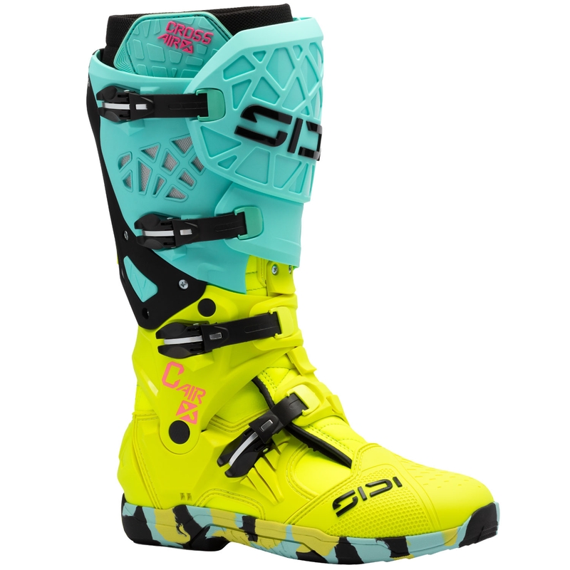 SiDi Crossair X motorcykelstøvler mint-fluo gul