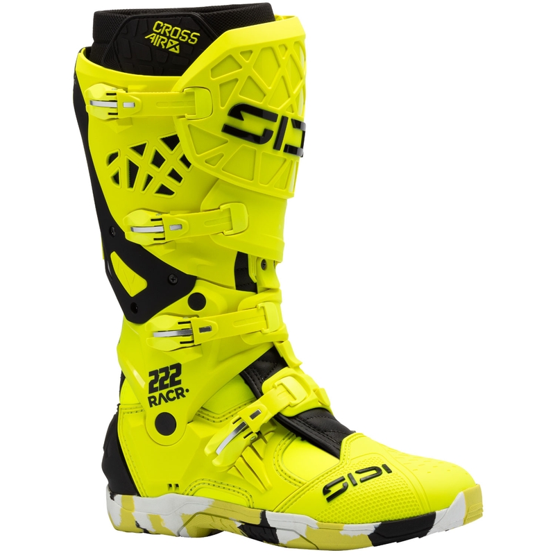 Motorcykelstøvler SiDi Crossair X RACR001 sort-fluo gul