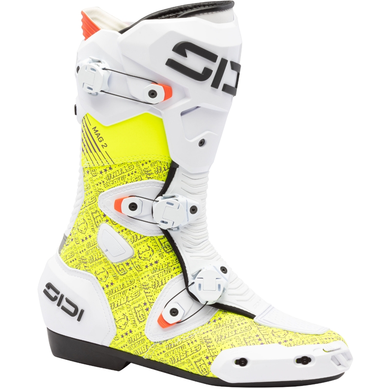 Motorcykelstøvler SiDi MAG 2 Air BTA001 hvid-gul
