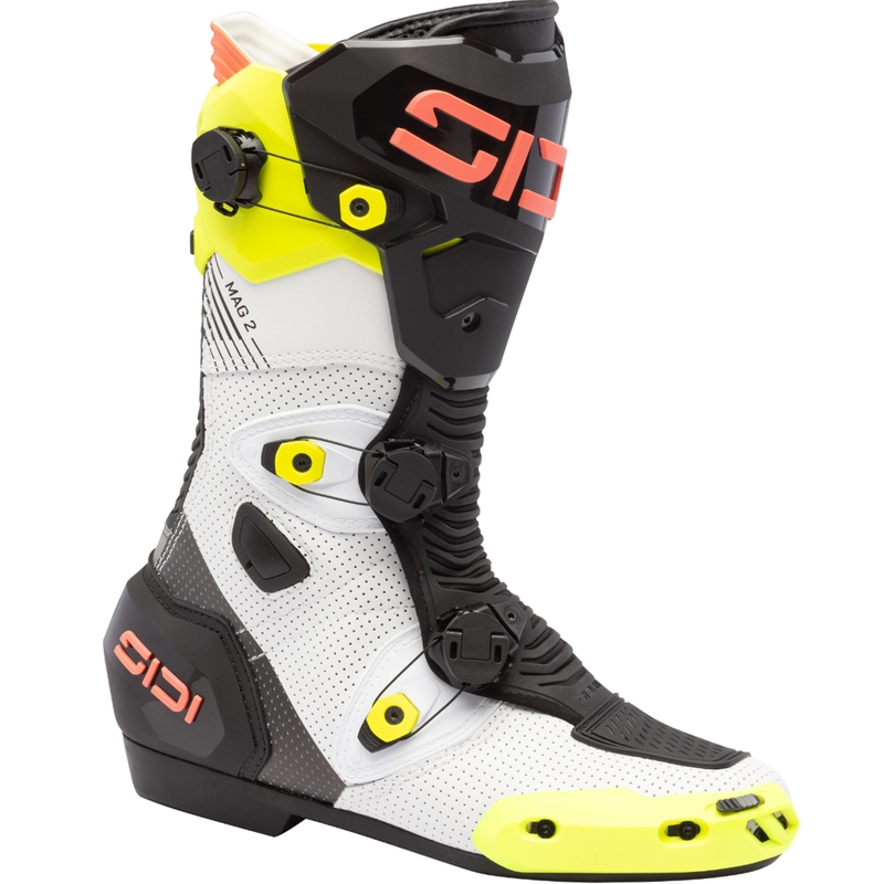 Motorcykelstøvler SiDi MAG 2 Air fluo gul-fluo koral