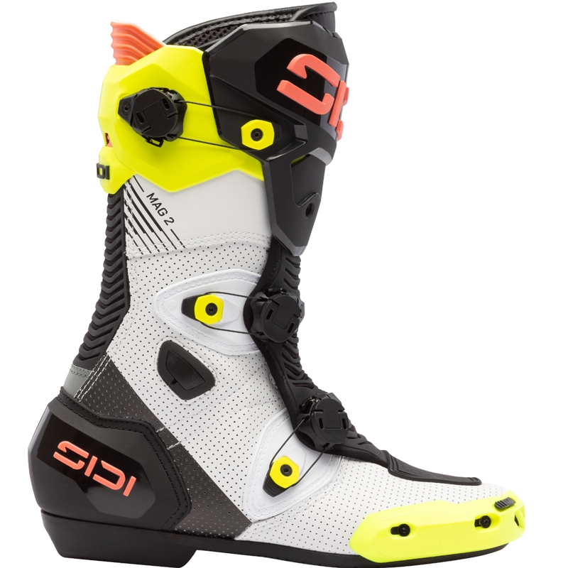 Motorcykelstøvler SiDi MAG 2 Air fluo gul-fluo koral