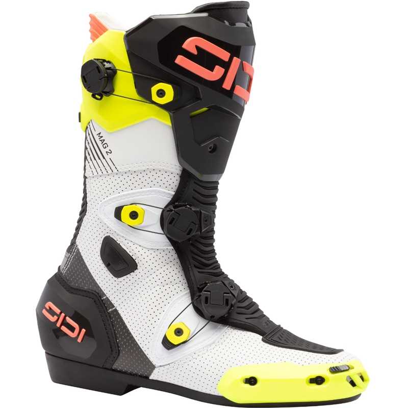 Motorcykelstøvler SiDi MAG 2 Air fluo gul-fluo koral