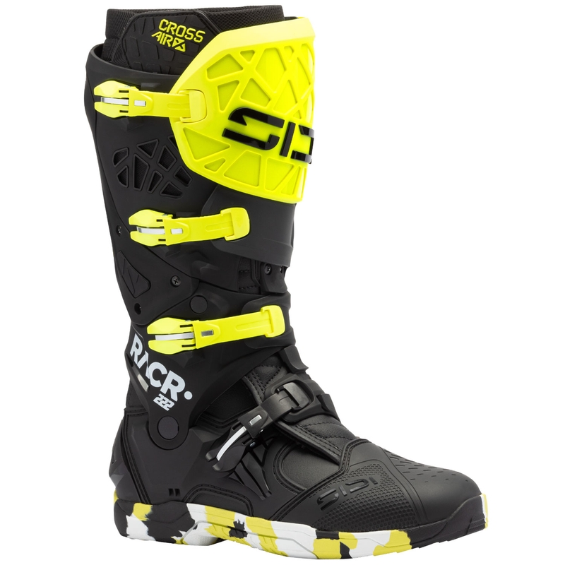 Motorcykelstøvler SiDi Crossair X RACR002 fluo gul-sort