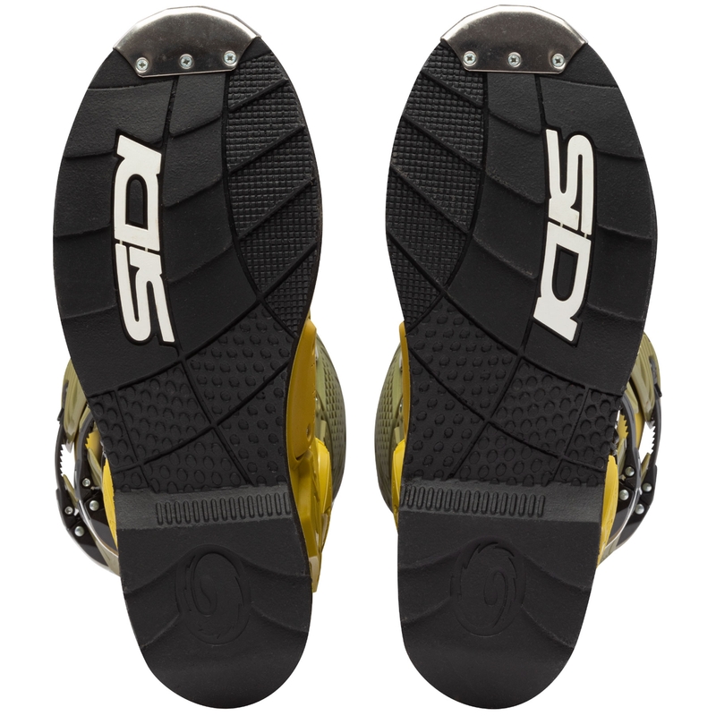 SiDi Crossfire 3 motorcykelstøvler olivengrøn-fluo gul