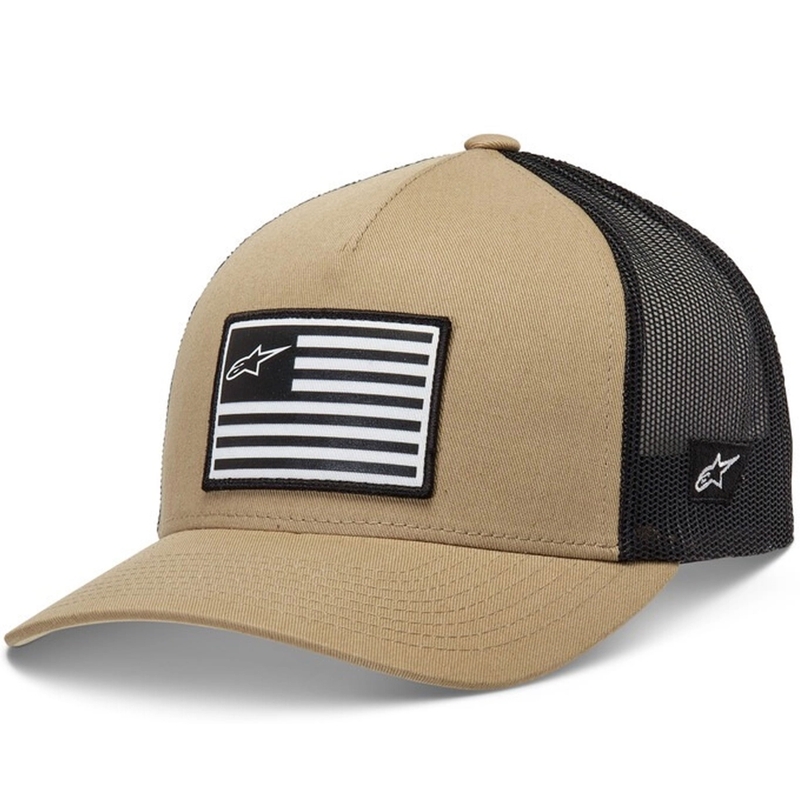 Alpinestars Flag Snap Hat sand-sort-hvid