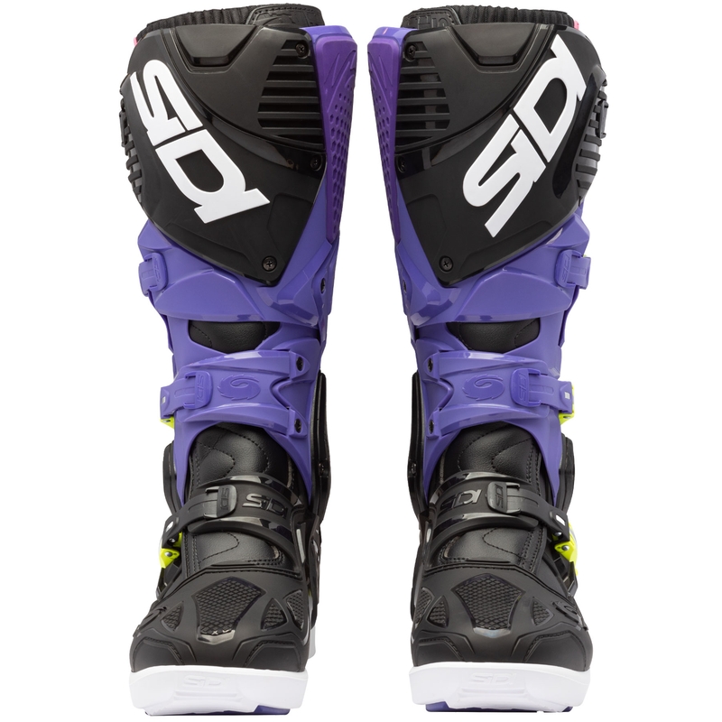 Motorcykelstøvler SiDi Crossfire 3 SRS lilla-sort-fluo gul