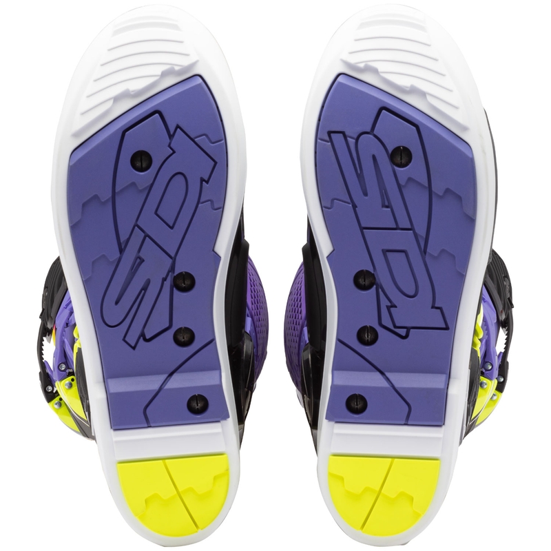 Motorcykelstøvler SiDi Crossfire 3 SRS lilla-sort-fluo gul