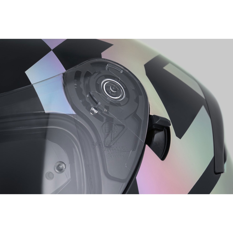 Cassida Orbit Grind Absolut fullface motorcykelhjelm sort-holografisk