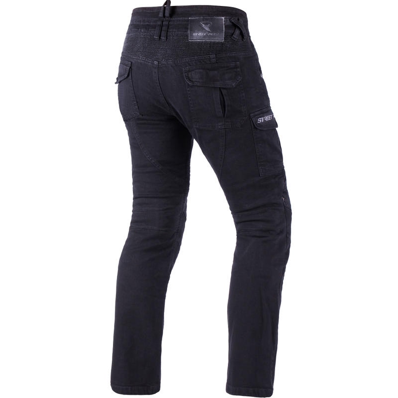 Street Racer Cargo CE Cropped Motorcykel Jeans Sort