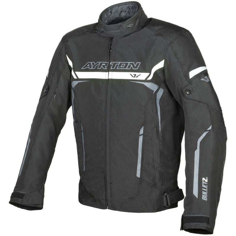 Ayrton Bullet II motorcykeljakke sort-hvid-grå