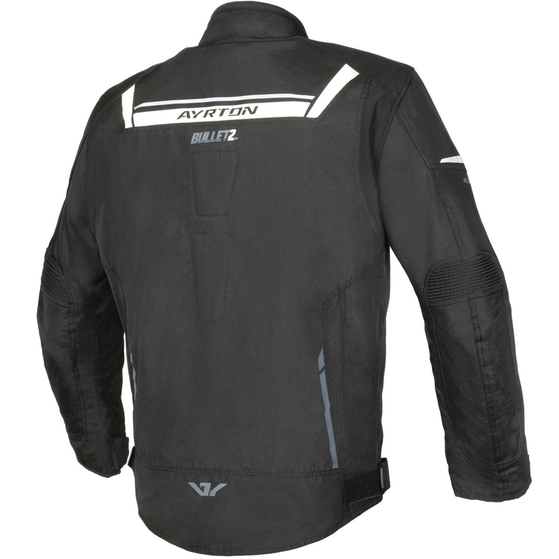 Ayrton Bullet II motorcykeljakke sort-hvid-grå
