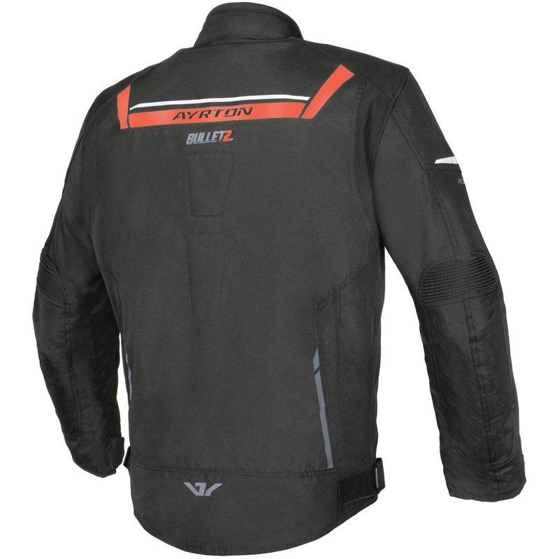 Ayrton Bullet II motorcykeljakke sort-rød-grå