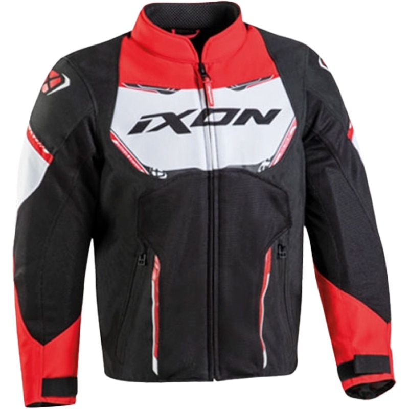 Børne motorcykeljakke IXON Striker Air sort-rød-hvid