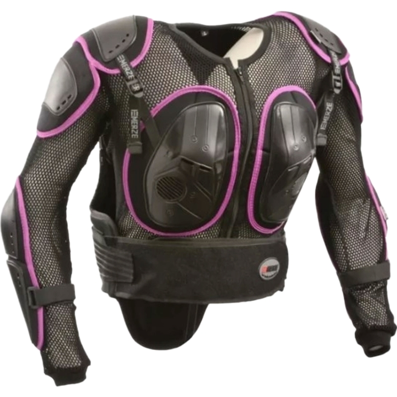 Bodyprotector Emerze EM8 til kvinder, sort og lilla