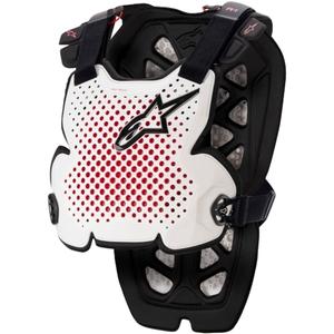 Alpinestars A-1 PRO hvid-sort-rød brystbeskytter