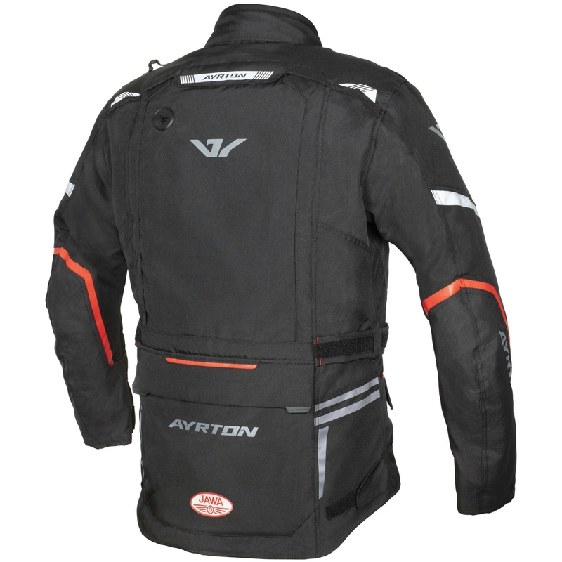 Ayrton Trail Jawa motorcykeljakke sort-rød