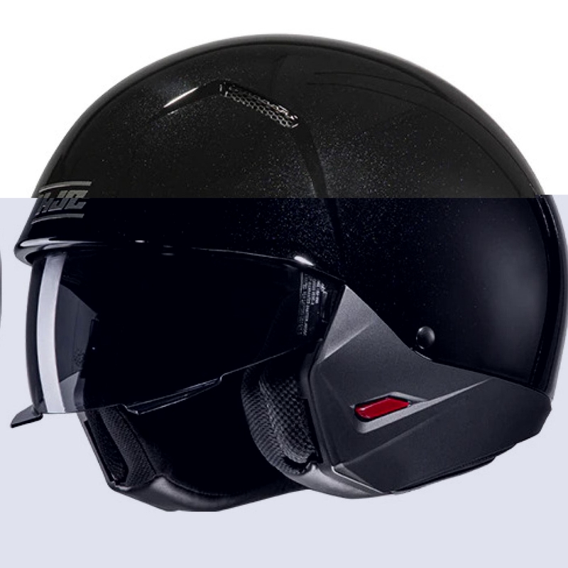 Åben hjelm med maske HJC i20N Solid metallic sort