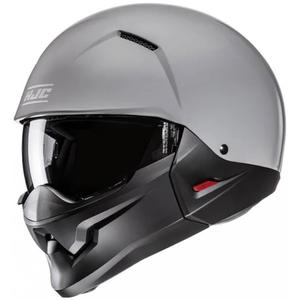 Åben hjelm med maske HJC i20N Solid grå