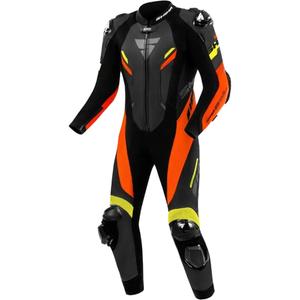 Shima Hyper-RS sort-fluo-orange-gul motorcykeloverall i læder