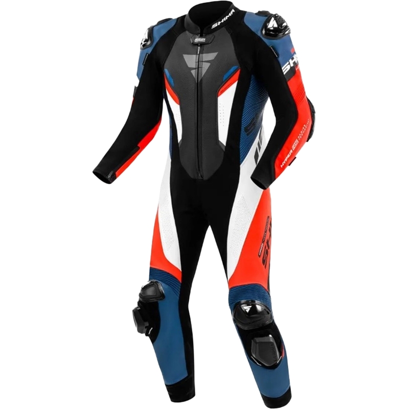 Shima Hyper-RS sort-rød-blå-hvid motorcykeloverall i læder