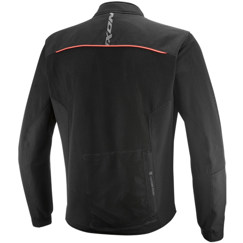 Motorcykeljakke IXON Ostro sort-fluo rød