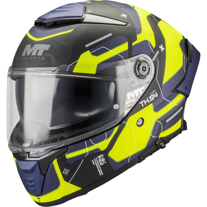 Integralhjelm MT Thunder 4 SV Lumex B27 sort-blå-fluo gul