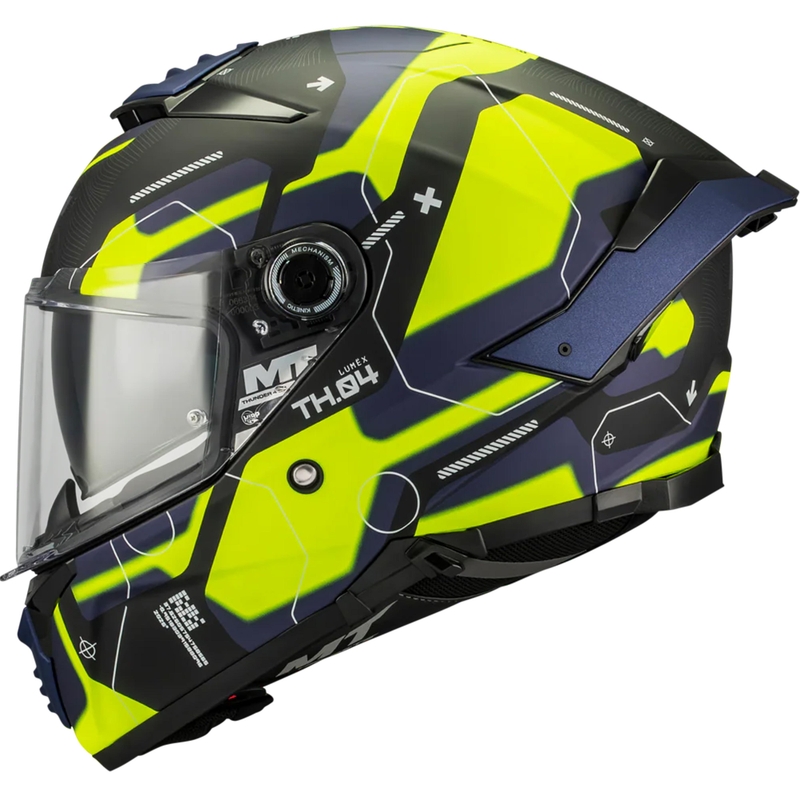 Integralhjelm MT Thunder 4 SV Lumex B27 sort-blå-fluo gul