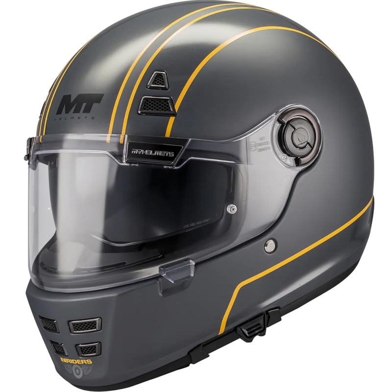 Integralhjelm MT Jarama SV Wild C2 blank-mat sort-fluo gul