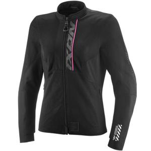 Dame motorcykeljakke IXON Ostro Lady sort-fluoro pink
