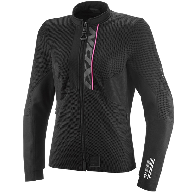 Dame motorcykeljakke IXON Ostro Lady sort-fluoro pink