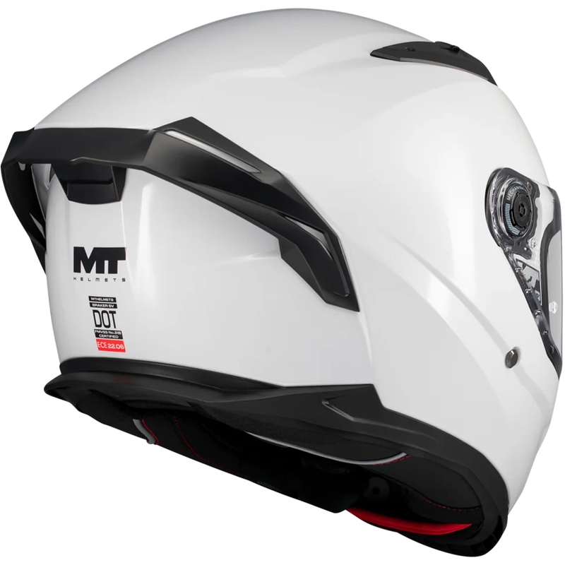 Full face motorcykelhjelm MT Braker SV Pure A0 hvid