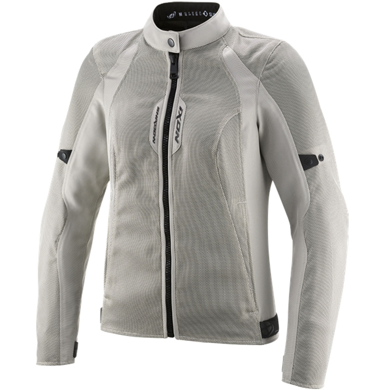 Dame motorcykeljakke IXON Shadow Lady grå-beige