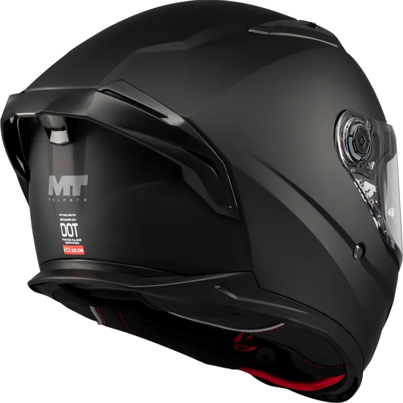 Full-face motorcykelhjelm MT Braker SV Pure A1 mat sort
