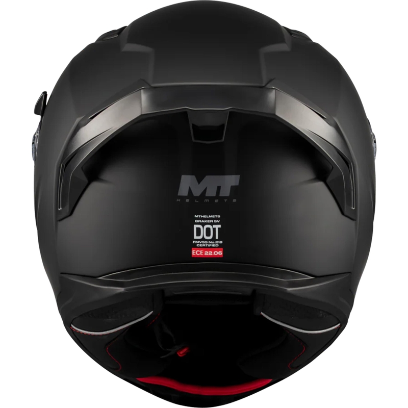 Full-face motorcykelhjelm MT Braker SV Pure A1 mat sort