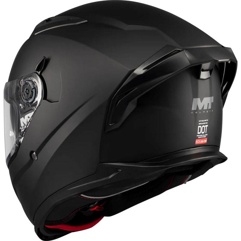 Full-face motorcykelhjelm MT Braker SV Pure A1 mat sort