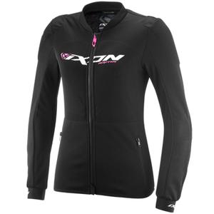 Dame motorcykelsweatshirt IXON Arma sort-hvid-fluo pink