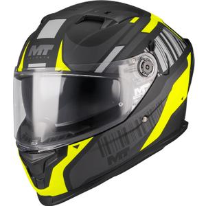 Integralhjelm MT Braker SV Cockpit B13 mat sort-grå-fluo gul
