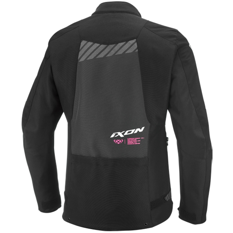 Dame motorcykeljakke IXON Tyr sort-antracit-fluo pink