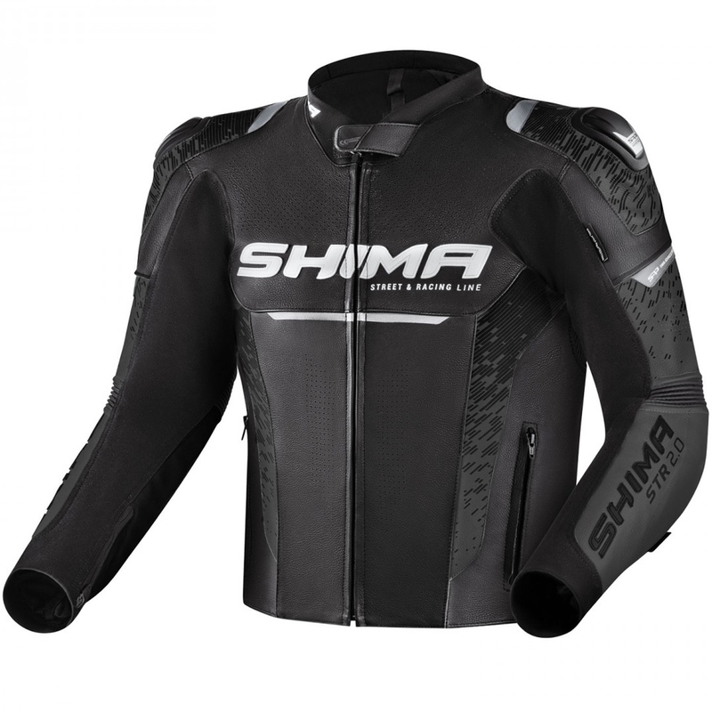 Shima STR 2.0 motorcykeljakke sort-grå