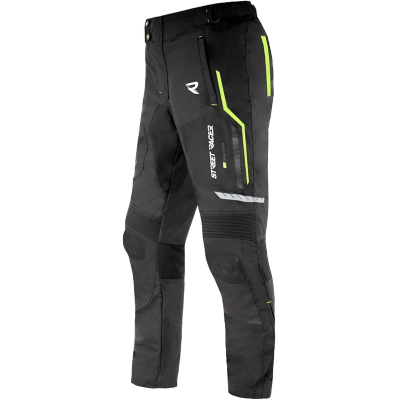 Street Racer Flex EVO motorcykelbukser sort-fluogul