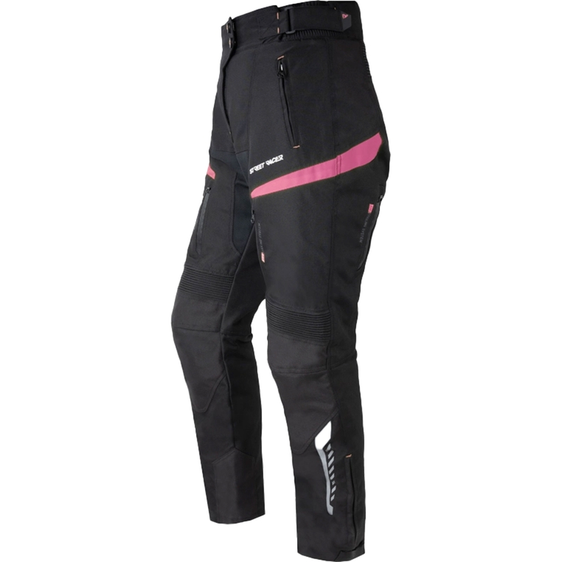 Street Racer Vix motorcykelbukser til kvinder i sort og pink