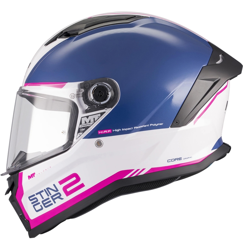 Integralhjelm MT Stinger 2 Core A8 blå-hvid-pink