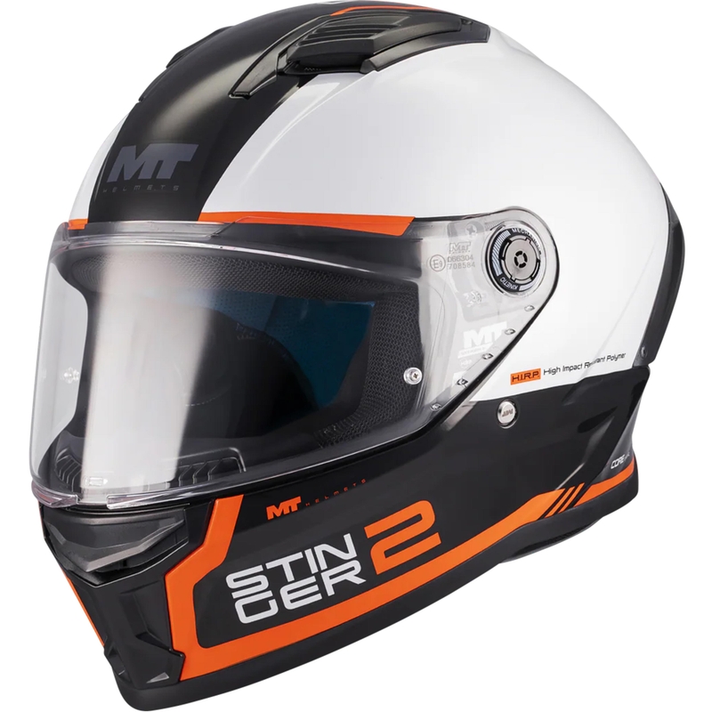 Integralhjelm MT Stinger 2 Core B0 hvid-sort-orange