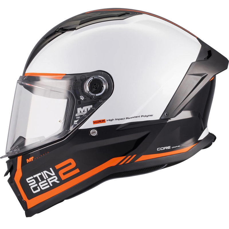 Integralhjelm MT Stinger 2 Core B0 hvid-sort-orange