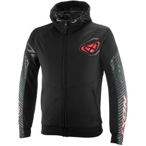 IXON Touchdown Air motorcykelsweatshirt sort-fluo rød