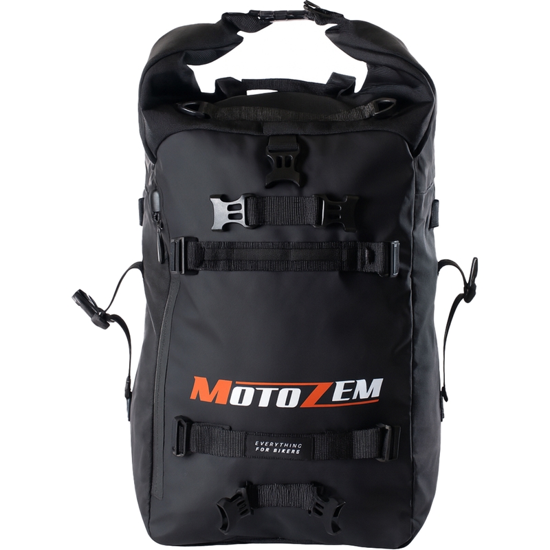 Vandtæt motorcykeltaske MotoZem DryBag sort 27,5 l