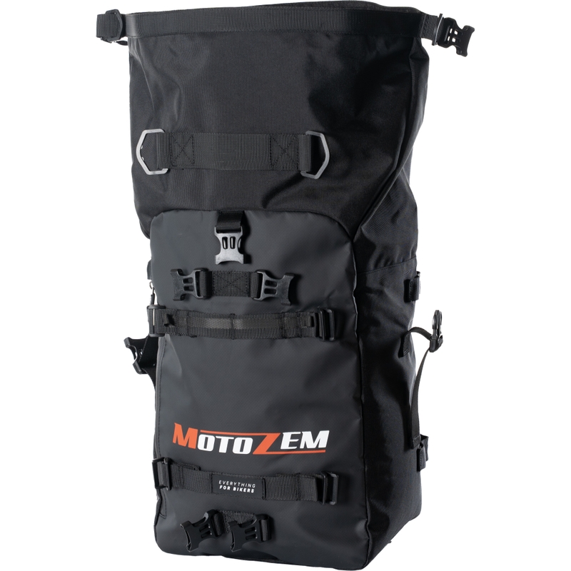 Vandtæt motorcykeltaske MotoZem DryBag sort 27,5 l